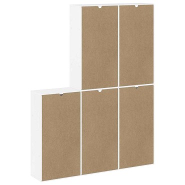 vidaXL Πλαϊνά ντουλάπια 5 τεμ. ODDA 40x24x79cm από Μασίφ Ξύλο Πεύκου