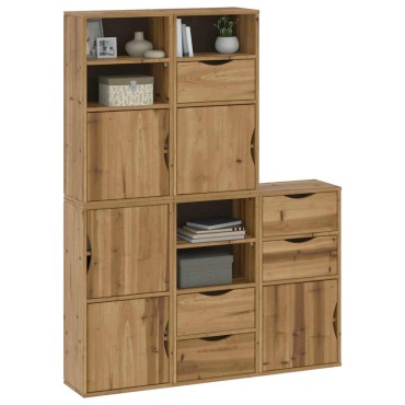 vidaXL Πλαϊνά ντουλάπια 5 τεμ. ODDA 40x24x79cm από Μασίφ Ξύλο Πεύκου