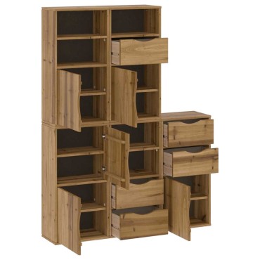 vidaXL Πλαϊνά ντουλάπια 5 τεμ. ODDA 40x24x79cm από Μασίφ Ξύλο Πεύκου