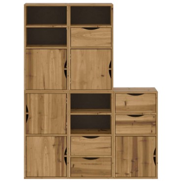 vidaXL Πλαϊνά ντουλάπια 5 τεμ. ODDA 40x24x79cm από Μασίφ Ξύλο Πεύκου