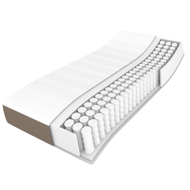 vidaXL Στρώμα με Pocket Springs Μεσαίας Σκληρότητας Taupe 80x200x20cm Υφασμάτινο 1 τεμ. - Μονό