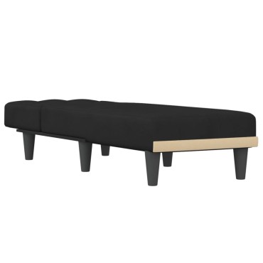 vidaXL Ανάκλιντρο μΑΎΡΟ Βελούδινο 55x140x70cm 1 τεμ.