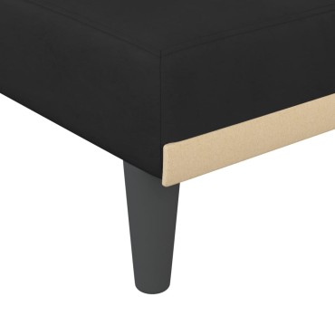 vidaXL Ανάκλιντρο μΑΎΡΟ Βελούδινο 55x140x70cm 1 τεμ.