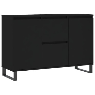 vidaXL Μπουφές Μαύρος 104x35x70cm από Επεξεργασμένο Ξύλο 1 τεμ.