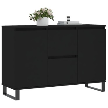 vidaXL Μπουφές Μαύρος 104x35x70cm από Επεξεργασμένο Ξύλο 1 τεμ.