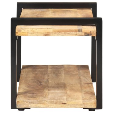 vidaXL Έπιπλο Τηλεόρασης 90x40x40cm από Ακατέργαστο Ξύλο Μάνγκο