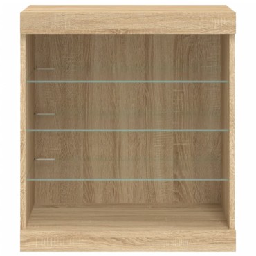 vidaXL Ντουλάπι με LED Sonoma Δρυς 60,5x37x67cm 1 τεμ.