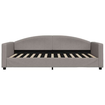vidaXL Καναπές Κρεβάτι Taupe 100 x 200 εκ. Υφασμάτινος