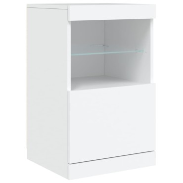 vidaXL Μπουφές με Φώτα LED Λευκός 162x37x67cm 1 τεμ.
