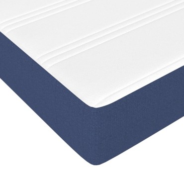 vidaXL Κρεβάτι Boxspring με Στρώμα Μπλε 80x200 εκ. Υφασμάτινο