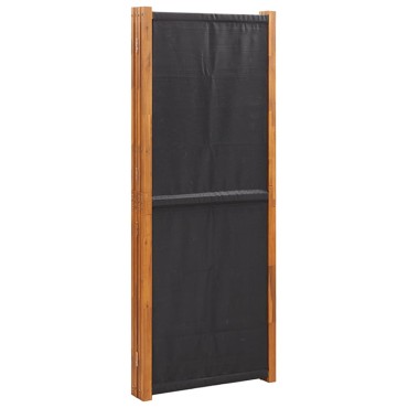 vidaXL Διαχωριστικό Δωματίου με 4 Πάνελ Μαύρο 280x180cm 1 τεμ.