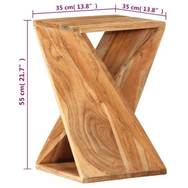 vidaXL Τραπεζάκι Βοηθητικό 35x35x55cm από Μασίφ Ξύλο Ακακίας 1 τεμ.