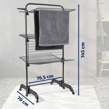 Leifheit Απλώστρα Ρούχων Comfort Tower Μαύρη 420