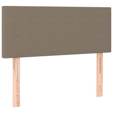 vidaXL Κρεβάτι Boxspring με Στρώμα & LED Taupe 80x200 εκ. Υφασμάτινο