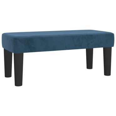 vidaXL Κρεβάτι Boxspring με Στρώμα Σκούρο Μπλε 90x200 εκ. Βελούδινο