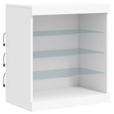 vidaXL Μπουφές με Φώτα LED Λευκός 181,5x37x67cm 1 τεμ.