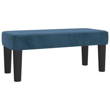vidaXL Κρεβάτι Boxspring με Στρώμα Σκούρο Μπλε 90x200 εκ. Βελούδινο