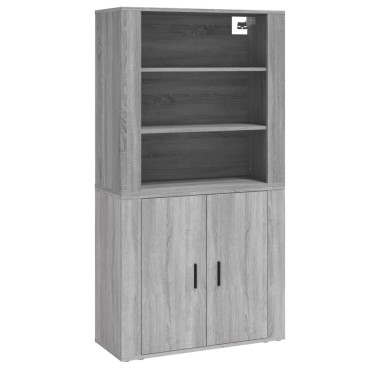 vidaXL Ντουλάπι Γκρι Sonoma από Επεξεργασμένο Ξύλο 80x33x70cm 1 τεμ.