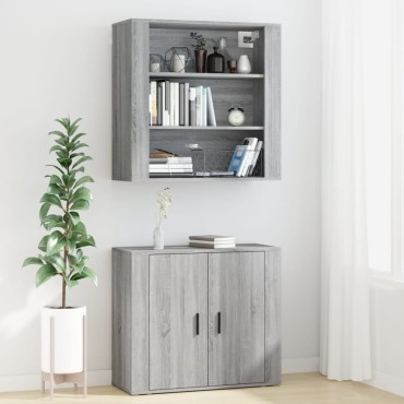 vidaXL Ντουλάπι Γκρι Sonoma από Επεξεργασμένο Ξύλο 80x33x70cm 1 τεμ.