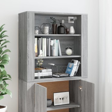 vidaXL Ντουλάπι Γκρι Sonoma από Επεξεργασμένο Ξύλο 80x33x70cm 1 τεμ.
