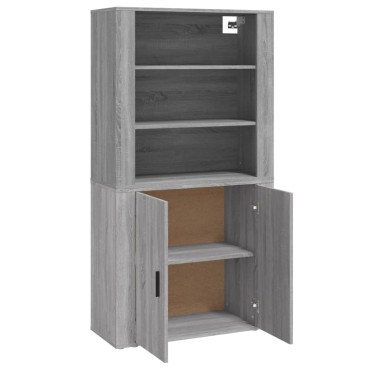 vidaXL Ντουλάπι Γκρι Sonoma από Επεξεργασμένο Ξύλο 80x33x70cm 1 τεμ.
