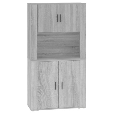 vidaXL Ντουλάπι Γκρι Sonoma από Επεξεργασμένο Ξύλο 80x33x70cm 1 τεμ.