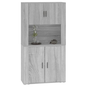 vidaXL Ντουλάπι Γκρι Sonoma από Επεξεργασμένο Ξύλο 80x33x70cm 1 τεμ.