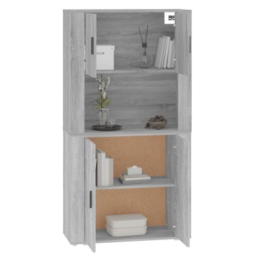 vidaXL Ντουλάπι Γκρι Sonoma από Επεξεργασμένο Ξύλο 80x33x70cm 1 τεμ.