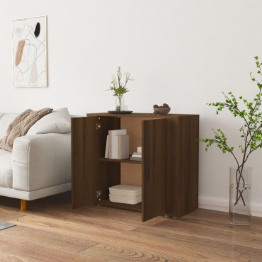 vidaXL Ντουλάπι Καφέ Δρυς 80x33x70cm από Επεξεργασμένο Ξύλο 1 τεμ.