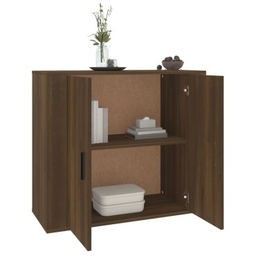 vidaXL Ντουλάπι Καφέ Δρυς 80x33x70cm από Επεξεργασμένο Ξύλο 1 τεμ.