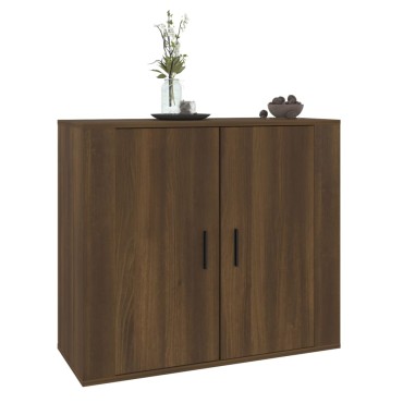 vidaXL Ντουλάπι Καφέ Δρυς 80x33x70cm από Επεξεργασμένο Ξύλο 1 τεμ.