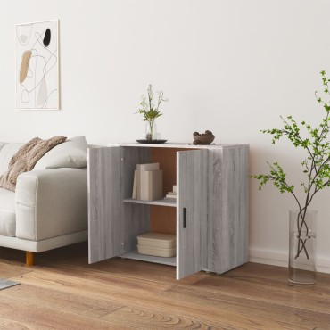 vidaXL Ντουλάπι Γκρι Sonoma 80x33x70cm από Επεξεργασμένο Ξύλο 1 τεμ.