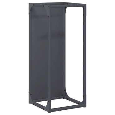 vidaXL Ράφι για καυσόξυλα Ανθρακί 25x25x60 cm Ατσάλι ψυχρής έλασης