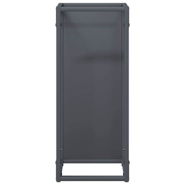 vidaXL Ράφι για καυσόξυλα Ανθρακί 25x25x60 cm Ατσάλι ψυχρής έλασης
