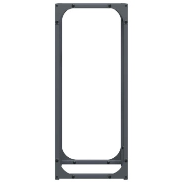 vidaXL Ράφι για καυσόξυλα Ανθρακί 25x25x60 cm Ατσάλι ψυχρής έλασης