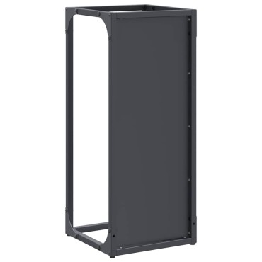 vidaXL Ράφι για καυσόξυλα Ανθρακί 25x25x60 cm Ατσάλι ψυχρής έλασης