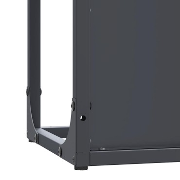vidaXL Ράφι για καυσόξυλα Ανθρακί 25x25x60 cm Ατσάλι ψυχρής έλασης
