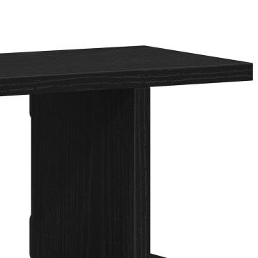 vidaXL Ράφια τοίχου 2 τεμ. Μαύρη βελανιδιά 75x18x20cm