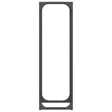 vidaXL Ράφι για καυσόξυλα Μαύρο 25x25x80 cm Ατσάλι ψυχρής έλασης