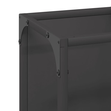 vidaXL Ράφι για καυσόξυλα Μαύρο 25x25x80 cm Ατσάλι ψυχρής έλασης