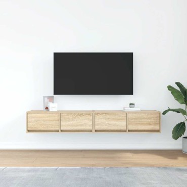vidaXL Έπιπλα Τηλεόρασης 2 τεμ. 80x31x25,5cm Επεξεργασμένο Ξύλο