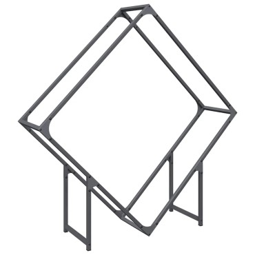vidaXL Ράφι για καυσόξυλα Ανθρακί 100x25x100 cm Ατσάλι ψυχρής έλασης