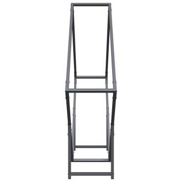 vidaXL Ράφι για καυσόξυλα Ανθρακί 100x25x100 cm Ατσάλι ψυχρής έλασης
