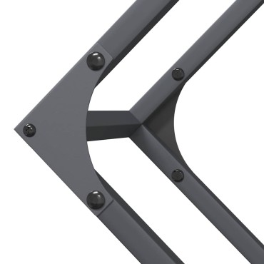 vidaXL Ράφι για καυσόξυλα Ανθρακί 100x25x100 cm Ατσάλι ψυχρής έλασης
