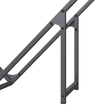 vidaXL Ράφι για καυσόξυλα Ανθρακί 100x25x100 cm Ατσάλι ψυχρής έλασης