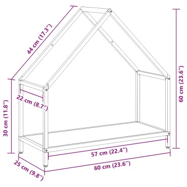 vidaXL Ράφι για καυσόξυλα Ανθρακί 60x25x60 cm Ατσάλι ψυχρής έλασης