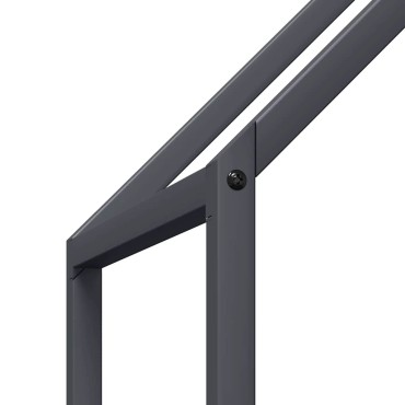 vidaXL Ράφι για καυσόξυλα Ανθρακί 60x25x60 cm Ατσάλι ψυχρής έλασης