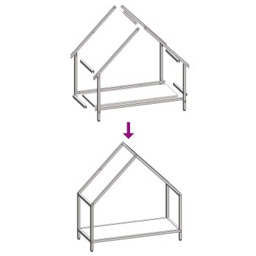 vidaXL Ράφι για καυσόξυλα Ανθρακί 60x25x60 cm Ατσάλι ψυχρής έλασης