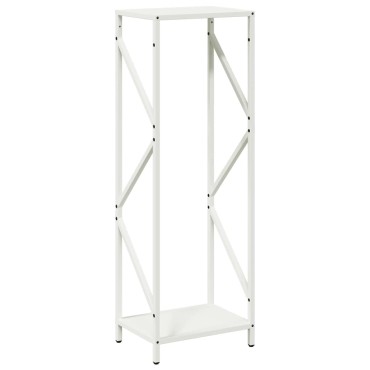 vidaXL Ράφι για καυσόξυλα Λευκό 34x25x100 cm Ατσάλι ψυχρής έλασης