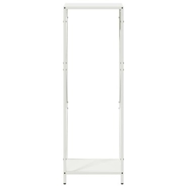 vidaXL Ράφι για καυσόξυλα Λευκό 34x25x100 cm Ατσάλι ψυχρής έλασης